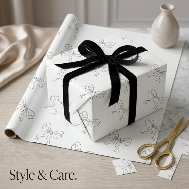 Elegant Bow Personalised Seamless Pattern Wrapping Paper (Elegant Bow Personalized Seamless Pattern Wrapping Paper)