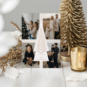 Elegant Bow Present Evergreen Tree Photo Collage