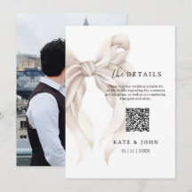 Elegant Bow Wedding Classic Minimalist Modern