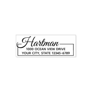 Elegant Boxed Return Address Self-inking Stamp