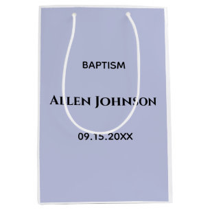 Elegant boy baptism medium gift bag