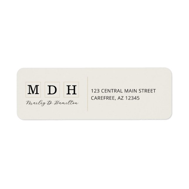Elegant Branded Business Return Address (Front)