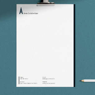 Elegant Branding And Marketing Dark Blue Custom Letterhead