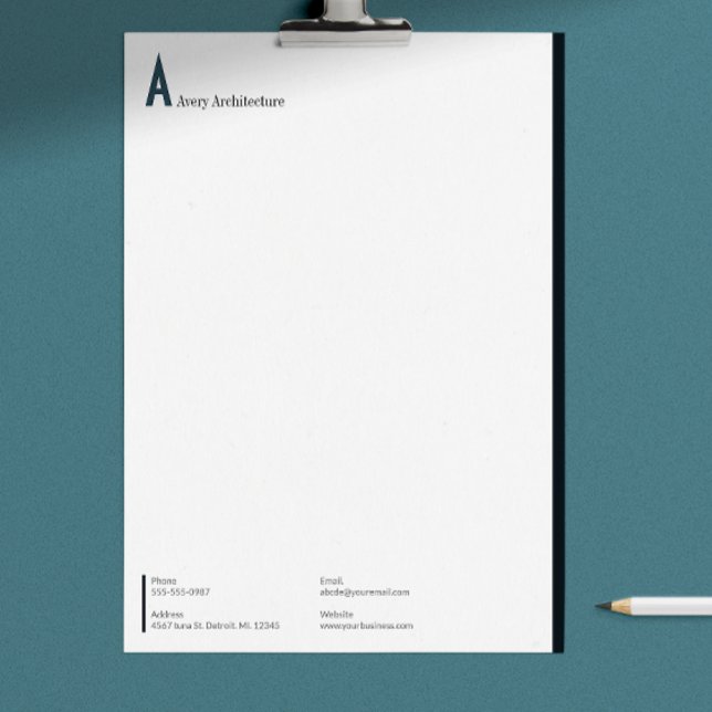 Elegant Branding And Marketing Dark Blue Custom Letterhead (Elegant Branding And Marketing Dark Blue Letterhead)