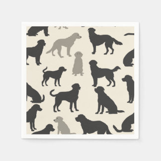 Elegant Breed Silhouette Napkins - Canine Chic
