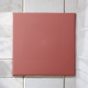 Elegant Brick Red Monochrome Minimalist Earth Tone Tile