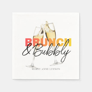 Elegant Bridal Brunch and Bubbly Napkins