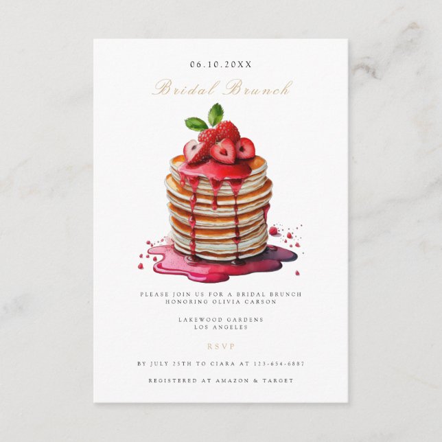 Elegant Bridal Brunch Bridal Shower Invitation (Front)