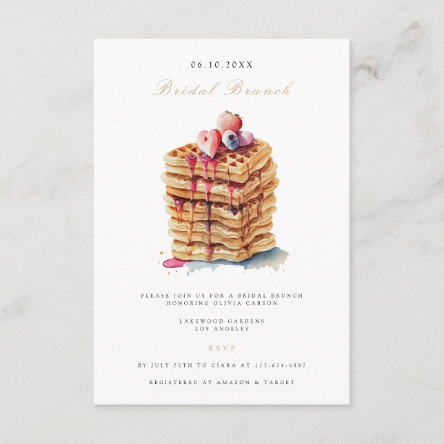 Elegant Bridal Brunch Bridal Shower Invitation (Front)