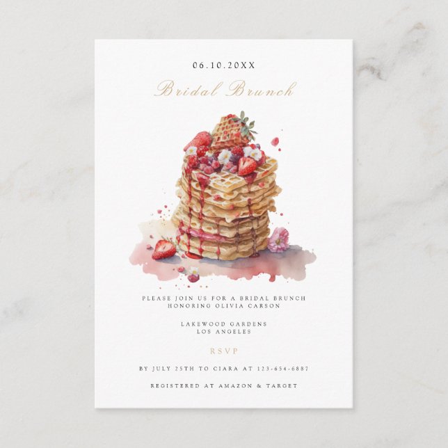 Elegant Bridal Brunch Bridal Shower Invitation (Front)
