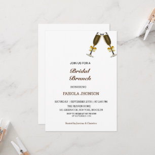 Elegant  Bridal brunch shower Invitation