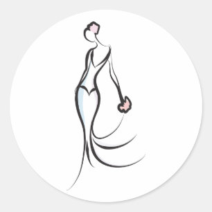 Elegant Bridal Design Sticker