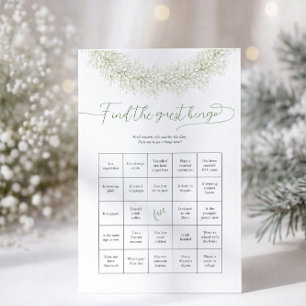 Elegant Bridal Find The Guest Bingo Game Flyer
