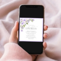 Elegant Bridal Luncheon Floral Lilac Lavender