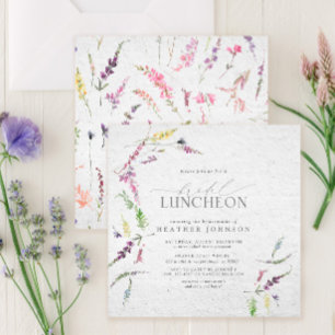 Elegant Bridal Luncheon Floral Wildflower Invitation