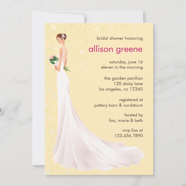 Elegant Bridal Shower Card (Front)