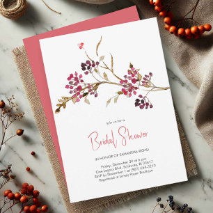 Elegant Bridal Shower Christmas Party Invitation