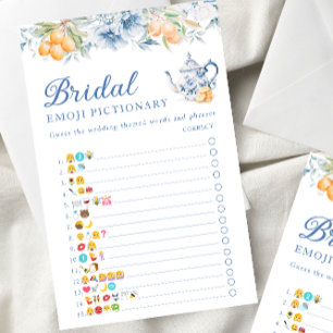 Elegant Bridal Shower Emoji Pictionary Game 