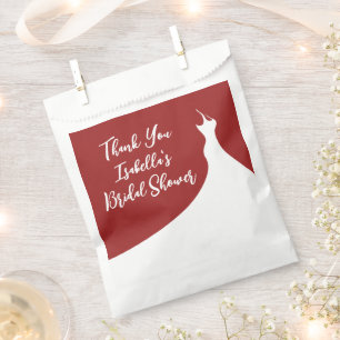 Elegant Bridal Shower Favour Bag red