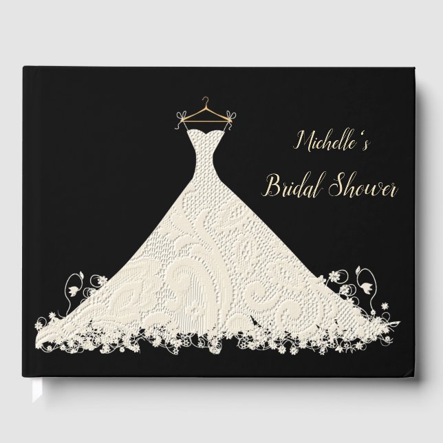 Elegant Bridal shower guest book (Front)