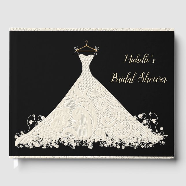 Elegant Bridal shower guest book (Front)