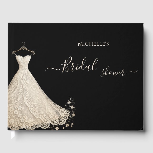 Elegant Bridal shower guest book (Front)