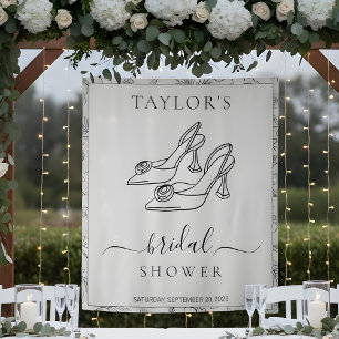Elegant Bridal Shower High Heels Floral Custom  Tapestry