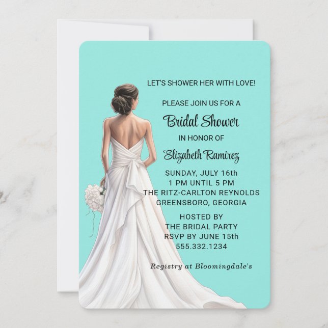 Elegant Bridal Shower Invitation (Front)
