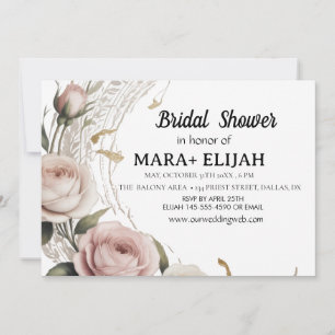 Elegant bridal shower invitation
