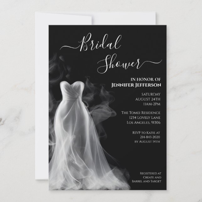 Elegant Bridal Shower Invitation (Front)