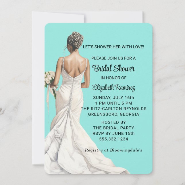 Elegant Bridal Shower Invitation (Front)