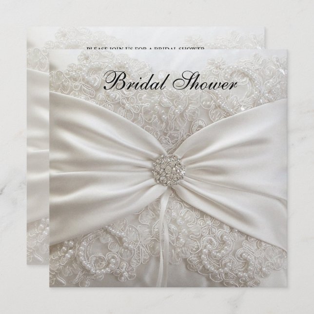 Elegant Bridal Shower Invitation (Front/Back)
