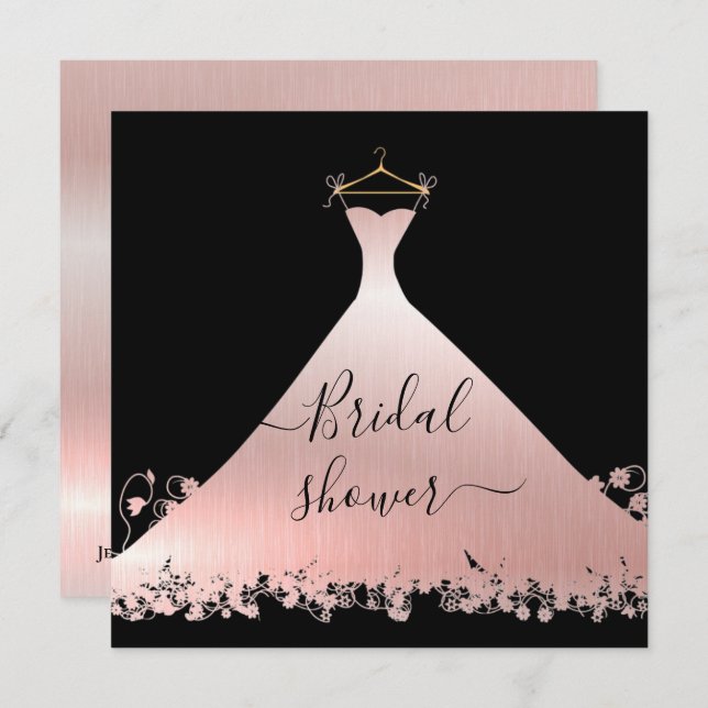 Elegant Bridal Shower Invitation (Front/Back)