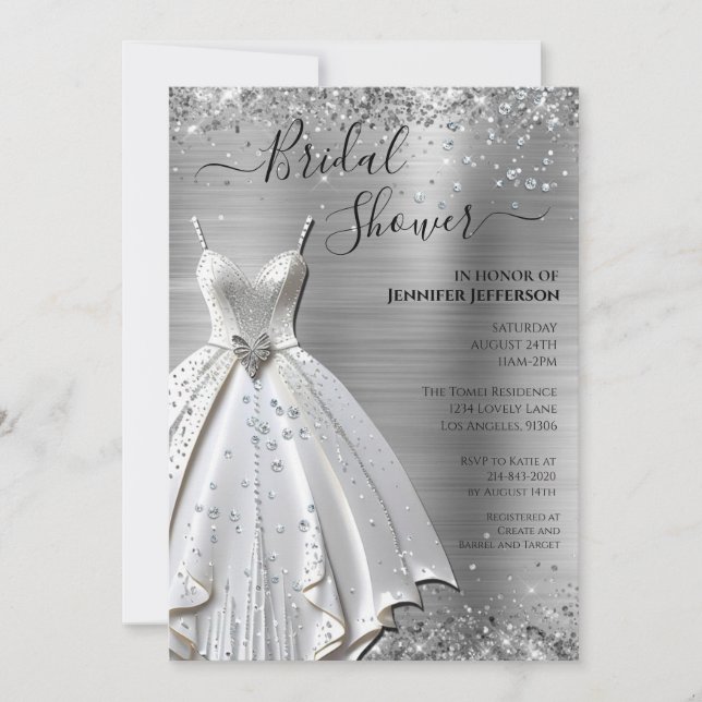 Elegant Bridal Shower Invitation (Front)