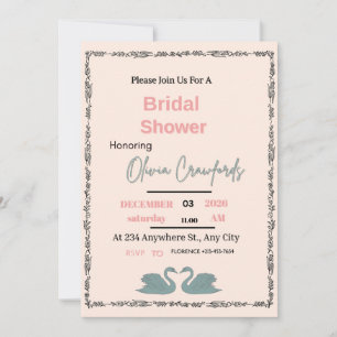 Elegant Bridal Shower Invitation – Custom Modern T