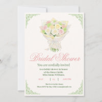 Elegant Bridal Shower Invitation with Japanese