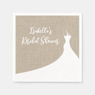 Elegant Bridal Shower Napkin burlap