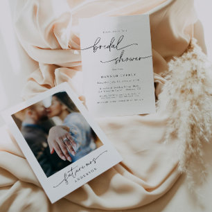 Elegant Bridal Shower Photo Invitation