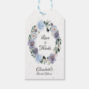 Elegant Bridal Shower Thank You Floral Gift Tags