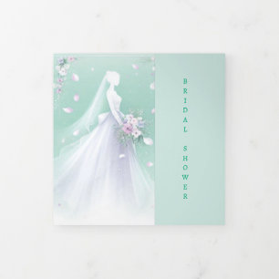 Elegant Bridal Shower Trifold Card"