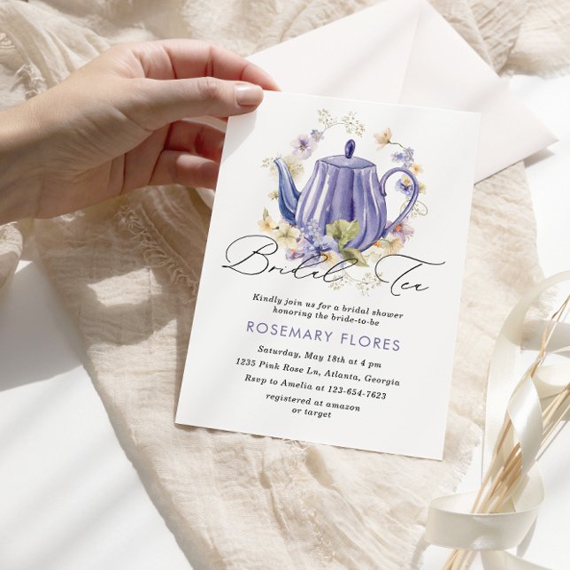Elegant Bridal Tea Floral Bridal Shower Invitation (Creator Uploaded)
