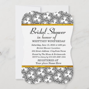 Elegant Bridal white Shower Invitation