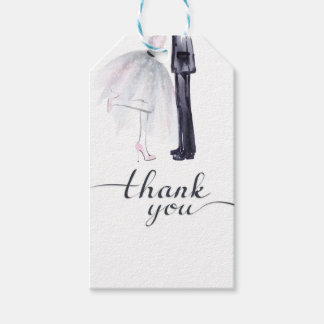 Elegant Bride and Groom Dance "Thank You" card Gift Tags
