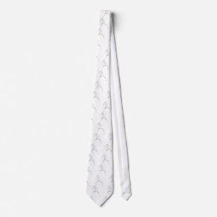 Elegant Bride and Groom Silhouette Template Tie