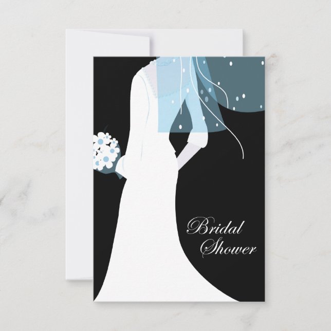 elegant bride bridal shower invitation (Front)