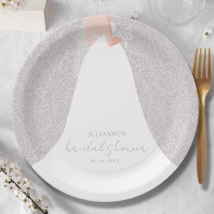 Elegant Bride Bridal Shower  Paper Plate