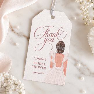Elegant Bride Bridal Shower Thank You Gift Tags