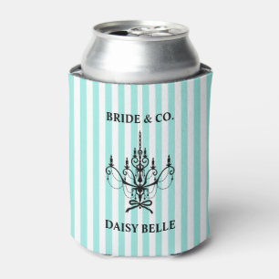 Elegant Bride & Co. Bridal Shower Teal Can Cooler