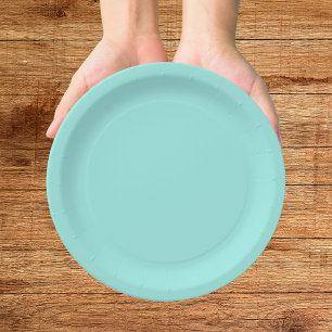 Elegant Bride & Co. Bridal Shower Teal Paper Plate