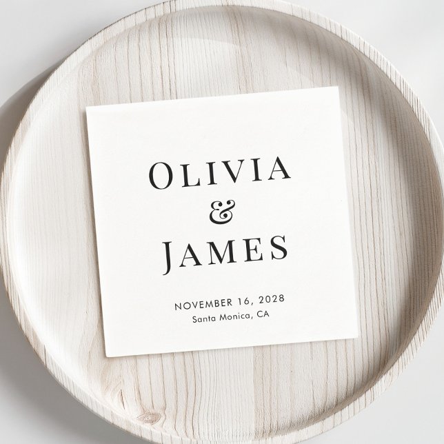 Elegant Bride Groom Monogram Wedding Napkin (Creator Uploaded)